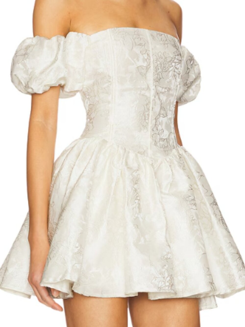 Revolve Runaway the Label Elodie Off-White Corset Mini Dress S